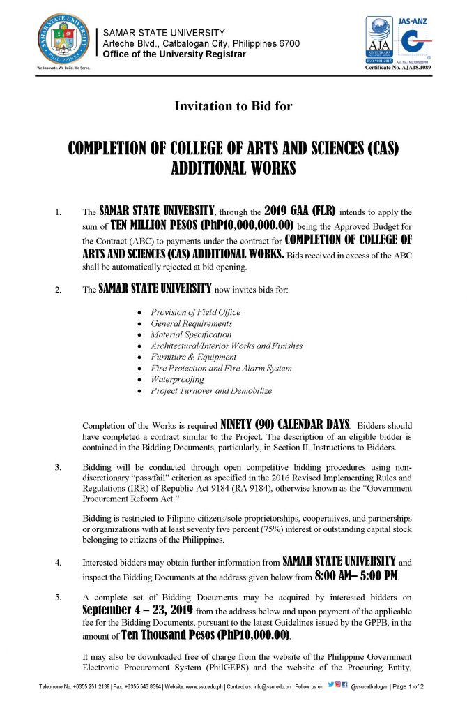 COMPLETION OF COLLEGE OF ARTS AND SCIENCES (CAS) ADDITIONAL WORKS_Page_1