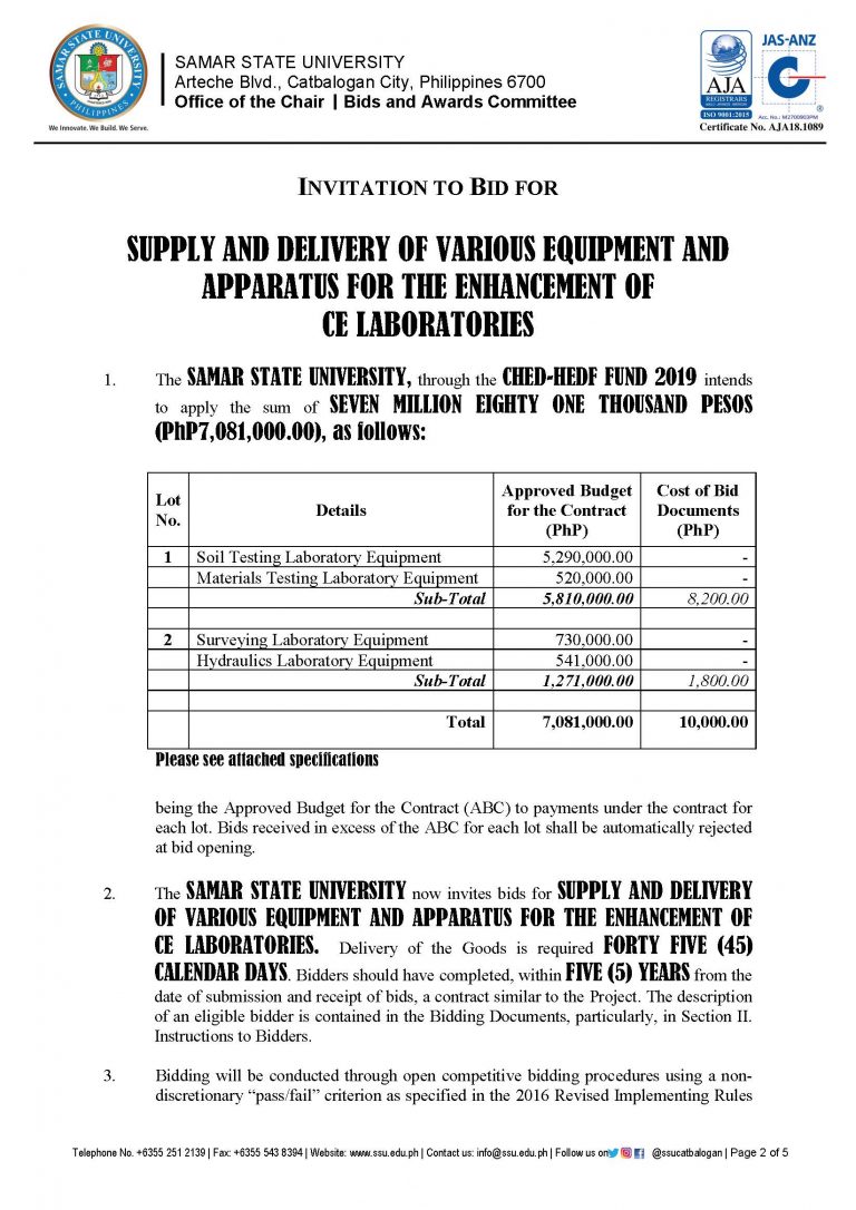 SUPPLY AND DELIVERY OF VARIOUS EQUIPMENT AND APPARATUS FOR THE ENHANCEMENT OF_Page_2