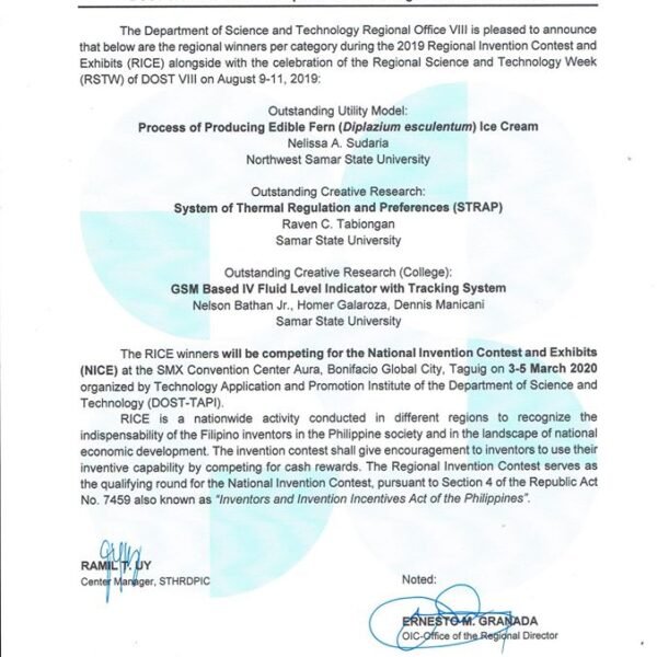 DOST VIII: SSU qualifies for NICE 2020