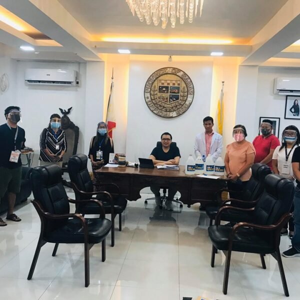 SSU turns over sanitizer, alcohol, face shields to Mayor Uy, Gov. Tan