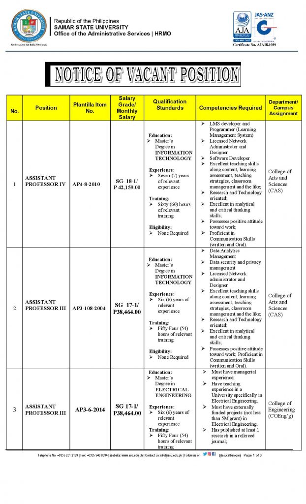 VACANT POSITION 2020-ASSISTANT PROFESSOR - JULY 2020- for posting-page-001