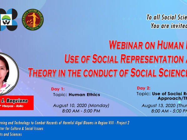 Webinar on Human Ethics and Use of Social Representation Approach/Theory in the Conduct of Social Science Research