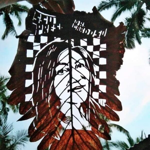SSU student wins internet with his leaf art