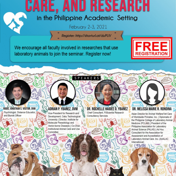 Join the Seminar on Basic Animal Welfare, Care, and Research in the Philippine Academic Setting