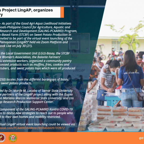 SSU-STCBF joins Project LingAP, organizes community pantry