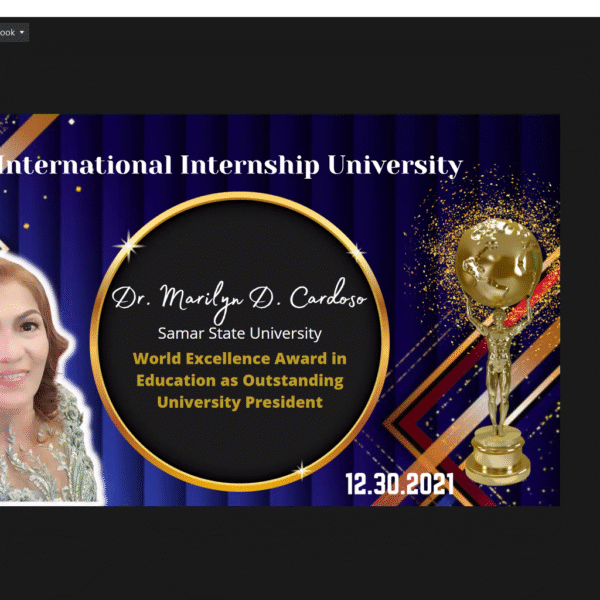Dr. Cardoso ends the year as World Excellence Awardee in Education