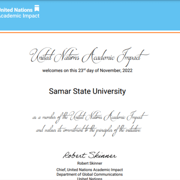 SSU is now a member of the United Nations Academic Impact (UNAI)