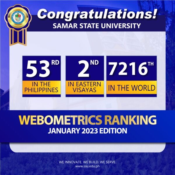 SSU is up 3 spots among Philippine HEIs in Webometrics Ranking