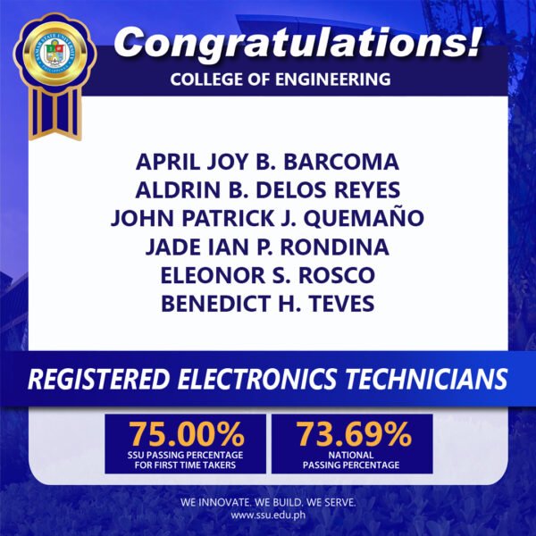 New Electronics Technicians emerge from SSU