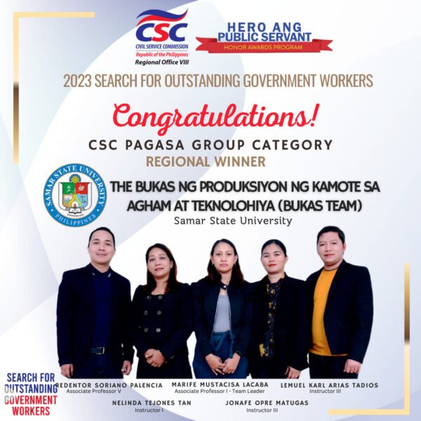 SSU BUKAS Team Wins Regional CSC Pagasa Award