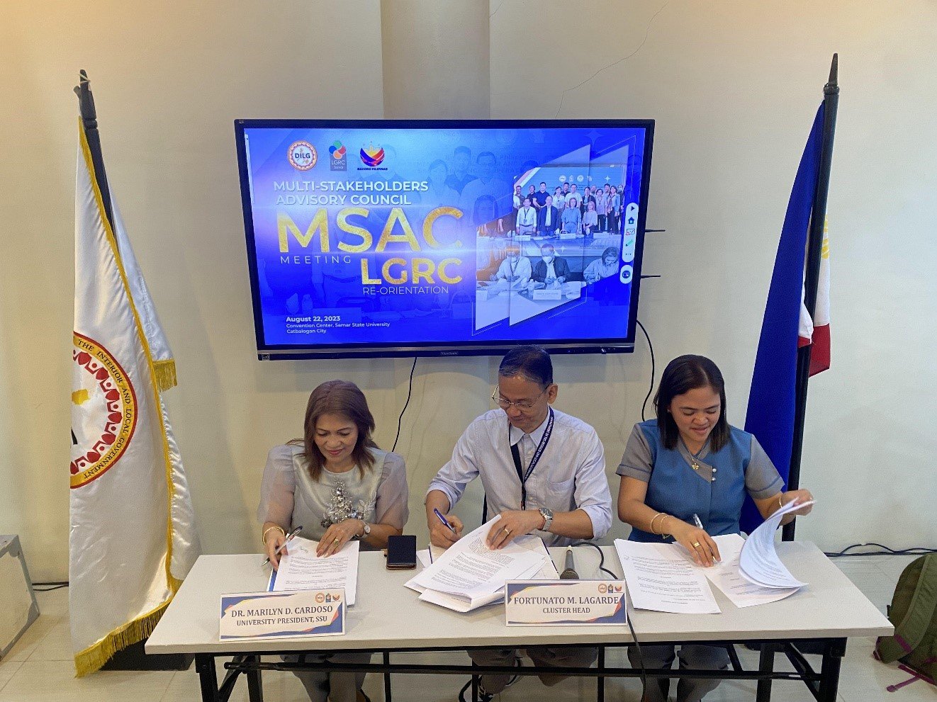 Samar MSAC Members Convene for Meeting cum Re-Orientation; SSU-SICGLG, DILG Ink Agreement