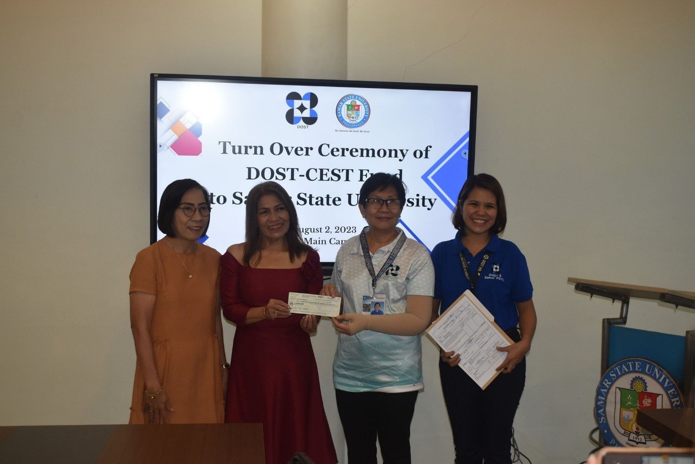 DOST-CEST Holds Turn-Over Ceremony of Fund to SSU to Empower Communities