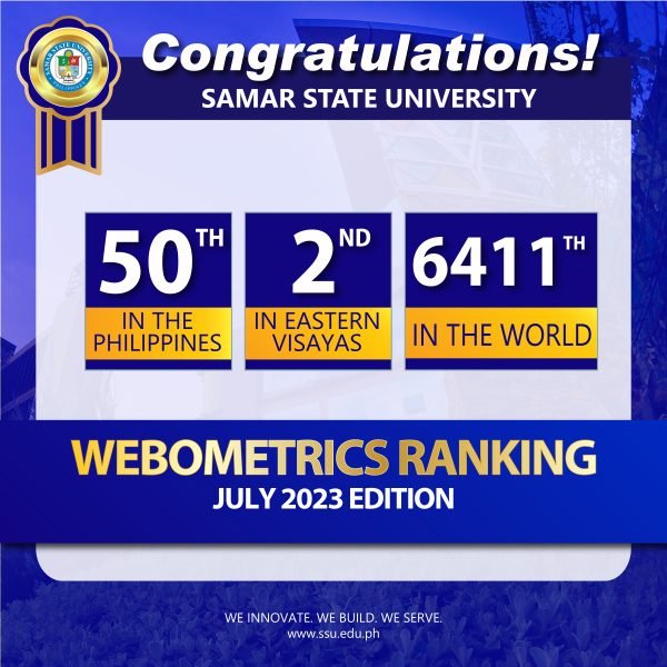 SSU is 3 notches up the ladder in July 2023 Webometrics