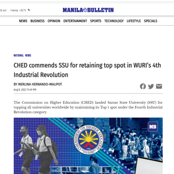 SSU is commended by CHED, featured by Manila Bulletin
