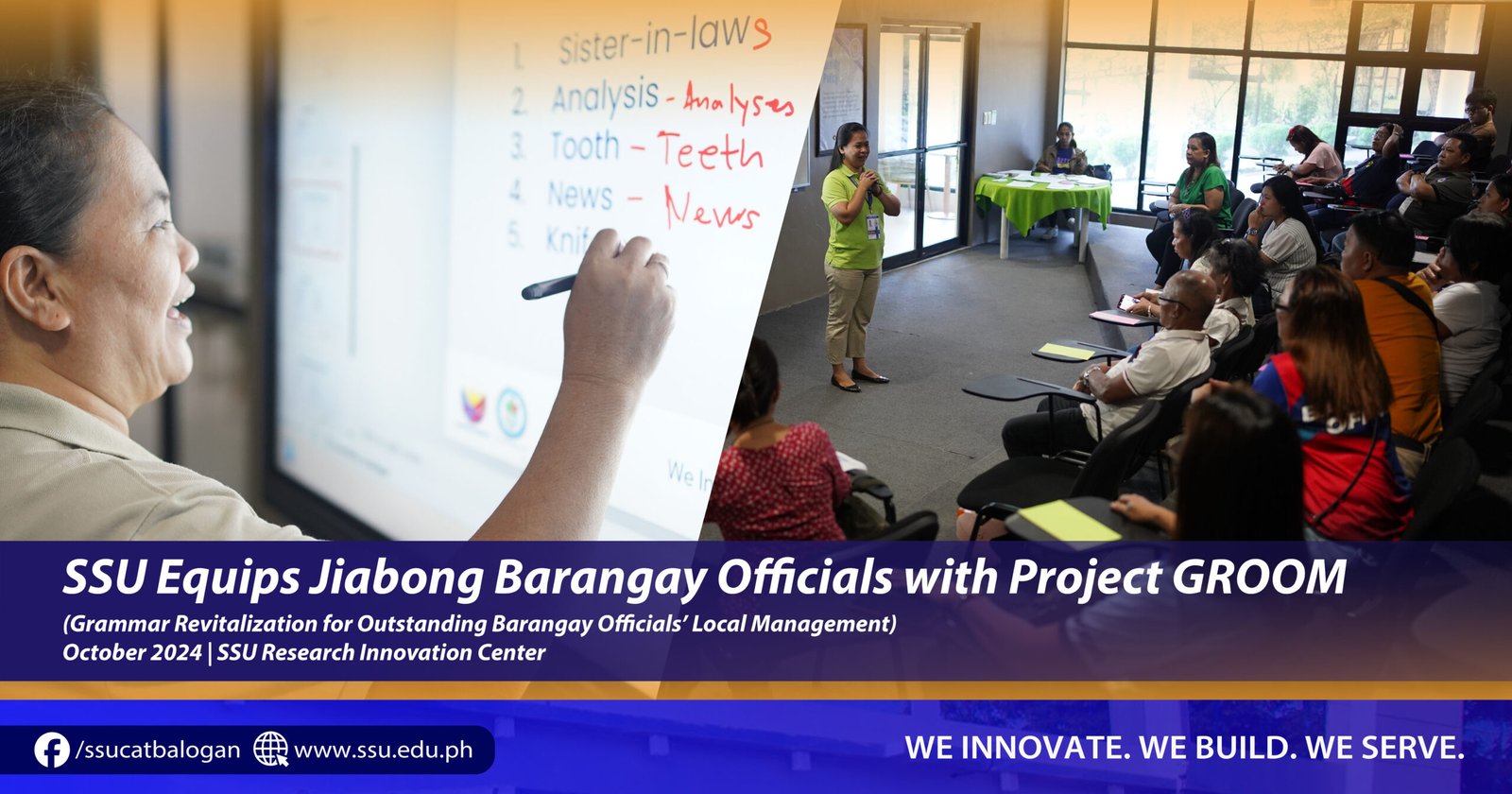 SSU Equips Jiabong Barangay Officials with Project GROOM