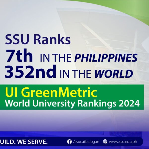 SSU ranks 7th in PH, 352nd globally in UI GreenMetric World University Rankings 2024