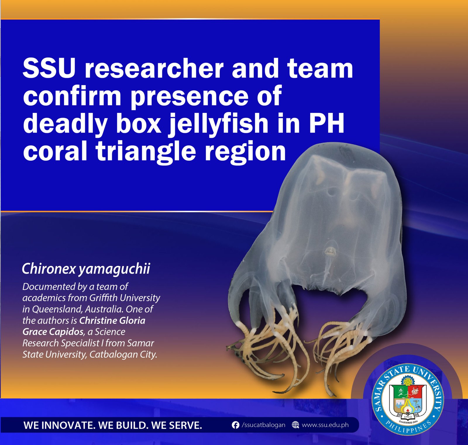 SSU researcher and team confirm presence of deadly box jellyfish in PH coral triangle region