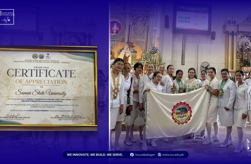 SSU honored for 100% passing rate in May 2025 PNLE