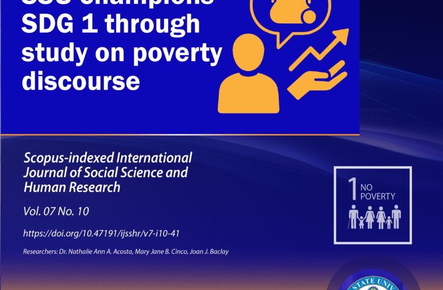 SSU champions SDG 1 through study on poverty discourse