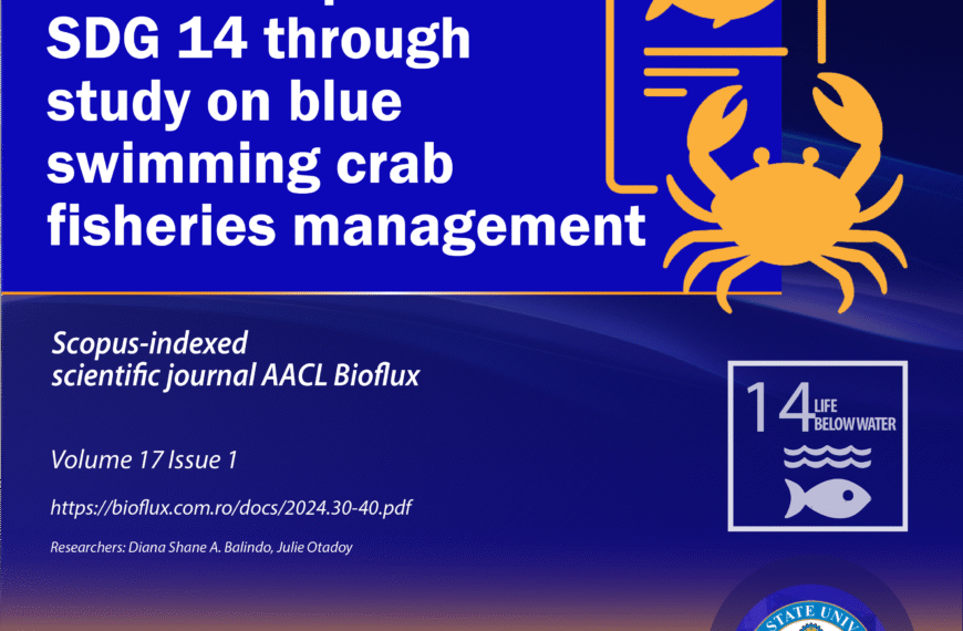 SSU champions SDG 14 through study on blue swimming crab fisheries management