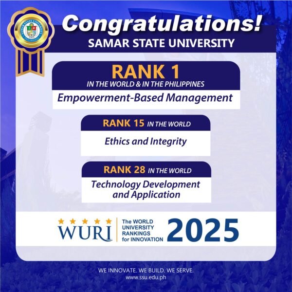 SSU tops WURI 2025 Empowerment-Based Management category; ranks among 100 universities in various categories