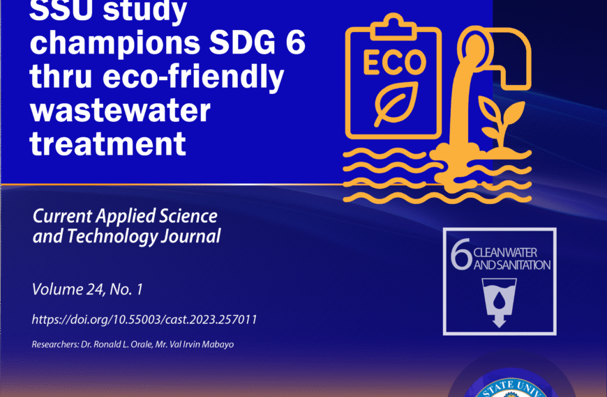 Waste into Worth: SSU study champions SDG 6 thru eco-friendly wastewater treatment