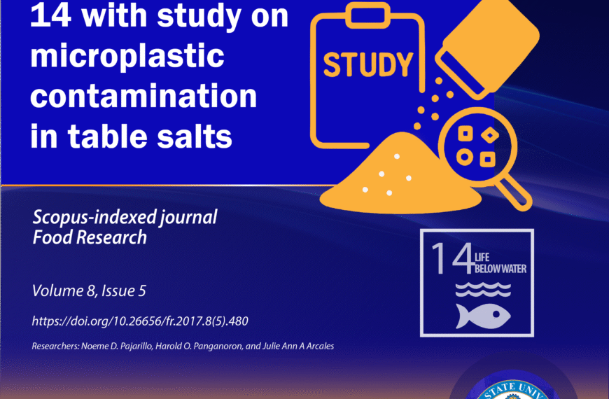 SSU contributes to SDG 14 with study on microplastic contamination in table salts