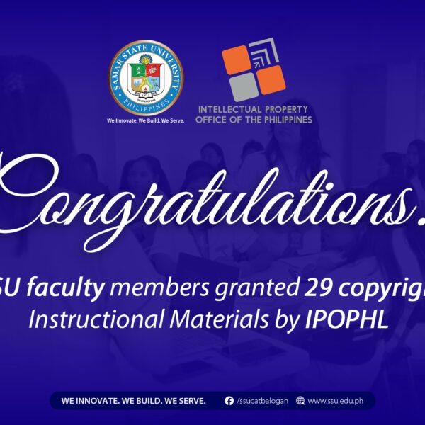 IPOPHL grants copyright to 29 Instructional Materials by 18 SSU faculty members