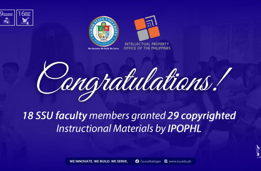 IPOPHL grants copyright to 29 Instructional Materials by 18 SSU faculty members
